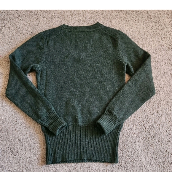 ISABEL MARANT Etoile Women's Sweater Small Green Wool Cuffed Waist Designer - Picture 4 of 8